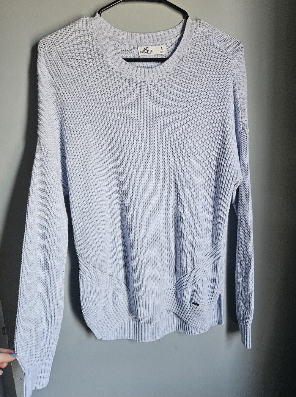 HOLLISTER Baby Blue Women's Crewneck Sweater
